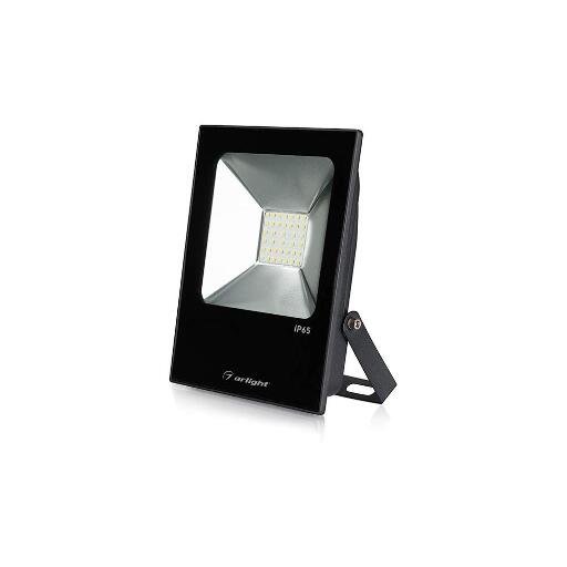 Светодиодный прожектор Arlight AR-FLAT-ICE-30W-220V Warm (Black, 120 deg) 023581