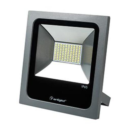 Светодиодный прожектор Arlight AR-FLAT-50W-220V White (Grey, 120 deg) 023840