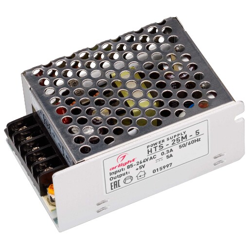 Блок питания Arlight HTS-25M-5 (5V, 5A, 25W) IP20 Сетка 015997