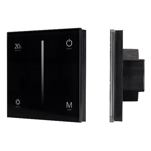 Панель Arlight SMART-P35-DIM-IN Black (230V, 0-10V, Sens, 2.4G) IP20 Пластик 028113