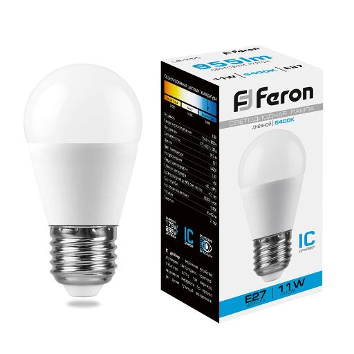 Лампа светодиодная Feron LB-750 Шарик E27 11W 6400K 25951