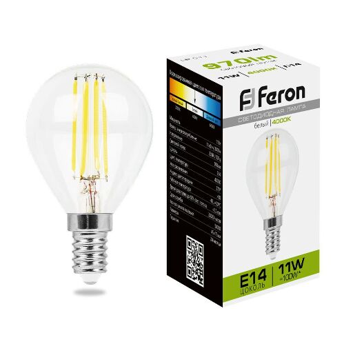 Лампа светодиодная Feron LB-511 Шарик E14 11W 4000K 38014