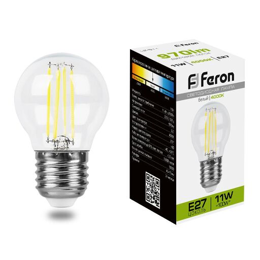 Лампа светодиодная Feron LB-511 Шарик E27 11W 4000K 38016