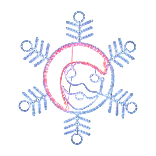 Фигура "Снежинка с Дедом Морозом" Neon-Night, 107*95см 501-339