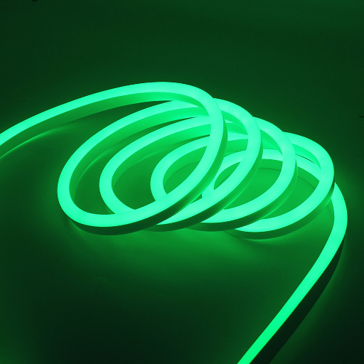 Неоновая лента светодиодная SMD 220В 2835, 120 LED/м, 6 Вт/м, 220В , IP65, Цвет: Зеленый NE-2180-220-6-G-65