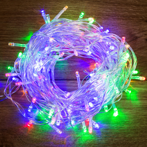 Гирлянда Твинкл Лайт 15 м, прозрачный ПВХ, 120 LED, цвет Мультиколор 303-199