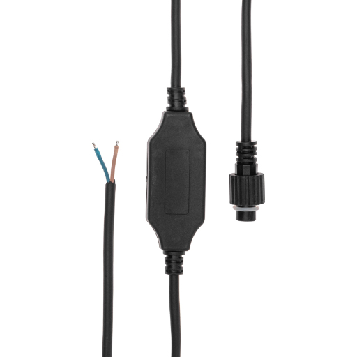 Шнур питания для уличных гирлянд (без вилки) 3А, цвет провода черный, IP65 315-003