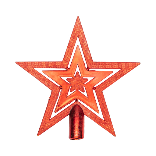 Верхушка на елку Звезда 20см, цвет красный NEON-NIGHT 501-005