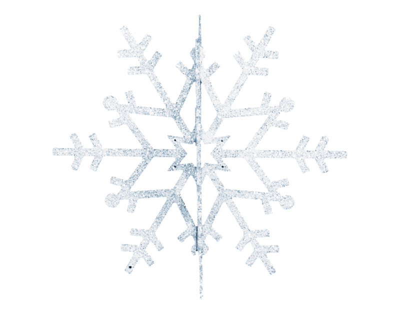 Елочная фигура Снежинка резная 3D 502-345