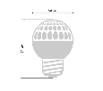 Лампа шар DIA 50 9 LED е27  ЖЕЛТАЯ  NN- 405-211