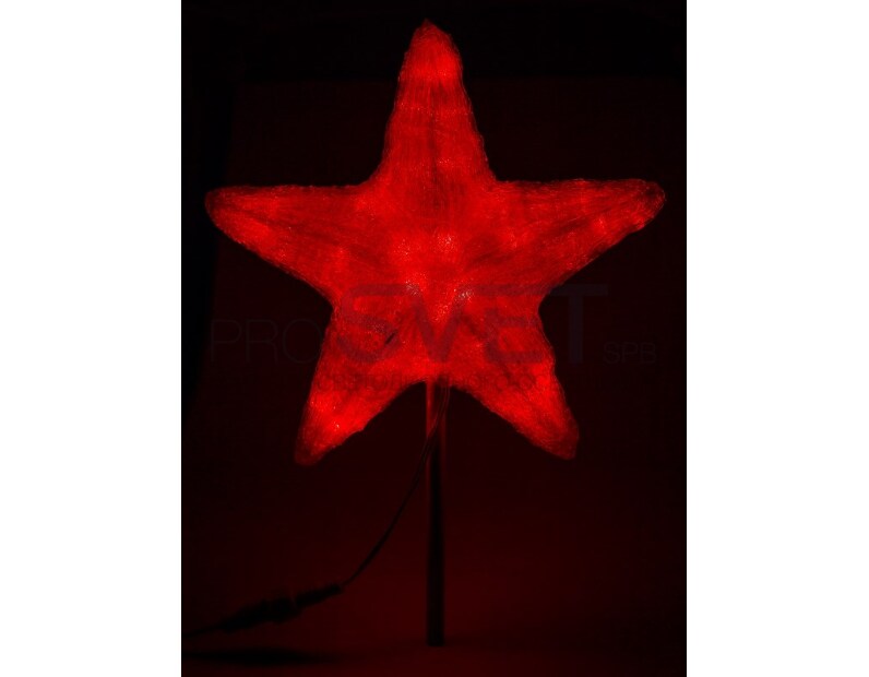 Акриловая светодиодная фигура Звезда 30см NN- 513-432