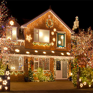 Новогоднее LED украшение дома