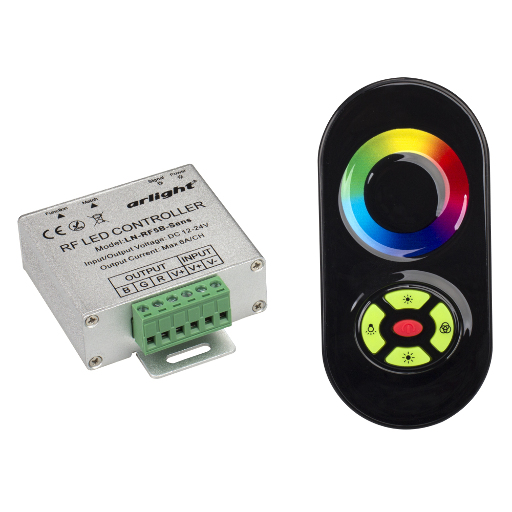 Контроллер Arlight LN-RF5B-Sens Black (12-24V,180-360W) IP20 Металл 016484