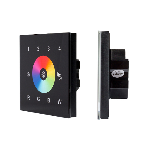 Панель Arlight Sens SR-2820AC-RF-IN Black (220V,RGBW,4зоны) IP20 Пластик 018069