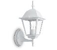Светильник садово-парковый Feron 4101 четырехгранный на стену вверх 60W E27 230V, белый 11013