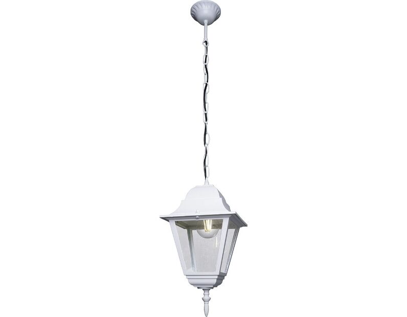 Светильник садово-парковый Feron 4205 четырехгранный на цепочке 100W E27 230V, белый 11031