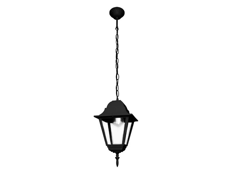 Светильник садово-парковый Feron 4205 четырехгранный на цепочке 100W E27 230V, черный 11032