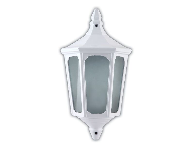 Светильник садово-парковый Feron 4206 четырехгранный на стену вверх 60W E27 230V, белый 11543