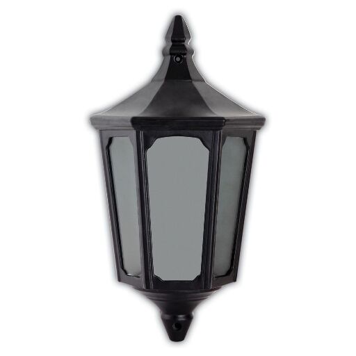 Светильник садово-парковый Feron 4206 четырехгранный на стену вверх 60W E27 230V, черный 11542