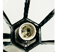 Светильник садово-парковый Feron 6101 шестигранный на стену вверх 60W E27 230V, черный 11052