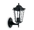 Светильник садово-парковый Feron 6101 шестигранный на стену вверх 60W E27 230V, черный 11052