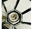 Светильник садово-парковый Feron 6102 шестигранный на стену вниз 60W E27 230V, черное золото 11127