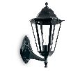 Светильник садово-парковый Feron 6201 шестигранный на стену вверх 100W E27 230V, черный 11064