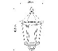 Светильник садово-парковый Feron 6206 шестигранный на стену накладной 60W E27 230V, белый 11540