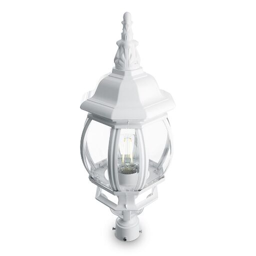 Светильник садово-парковый Feron 8103 восьмигранный на столб 100W E27 230V, белый 11099
