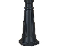 Светильник садово-парковый Feron 8114 столб 2*100W E27 230V, черный 11213