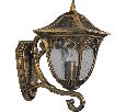 Светильник садово-парковый Feron PL4081 четырехгранный на стену вверх 100W E27 230V, черное золото 11489