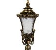 Светильник садово-парковый Feron PL4025 четырехгранный на столб 60W E27 230V, черное золото 11407