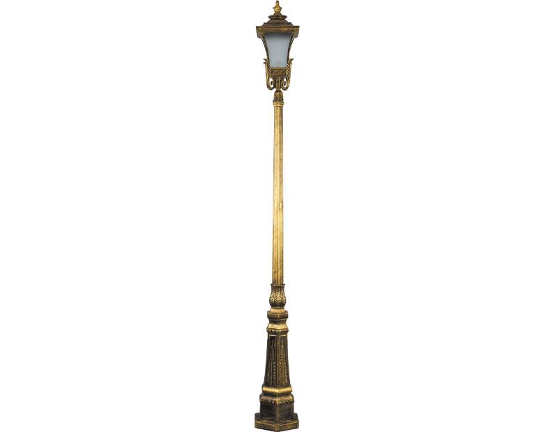 Светильник садово-парковый Feron PL4027 столб четырехгранный 60W E27 230V, черное золото 11409