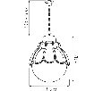 Светильник садово-парковый Feron PL5055 шар на цепочке 100W E27 230V, черное золото 11557