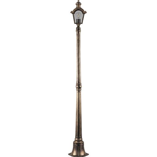 Светильник садово-парковый Feron PL4017 столб четырехгранный 60W E27 230V, черное золото 11400