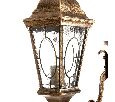 Светильник садово-парковый Feron PL158 столб шестигранный 3*60W E27 230V, черное золото 11326