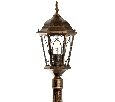 Светильник садово-парковый Feron PL165 столб шестигранный 60W E27 230V, черное золото 11332