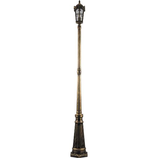 Светильник садово-парковый Feron PL108 столб четырехгранный 60W 230V E27, черное золото 11300