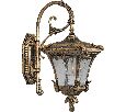 Светильник садово-парковый Feron 9003QS четырехгранный на стену вниз 60W E27 230V, черное золото 11250