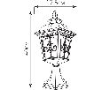 Светильник садово-парковый Feron PL4094 четырехгранный на постамент 60W E27 230V, черное золото 11521