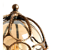 Светильник садово-парковый Feron PL3701  круглый на стену вверх 60W 230V E27, черное золото 11349