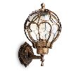 Светильник садово-парковый Feron PL3801  круглый на стену вверх 60W 230V E27, черное золото 11350
