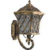 Светильник садово-парковый Feron PL4061 четырехгранный на стену вверх 100W E27 230V, черное золото 11439