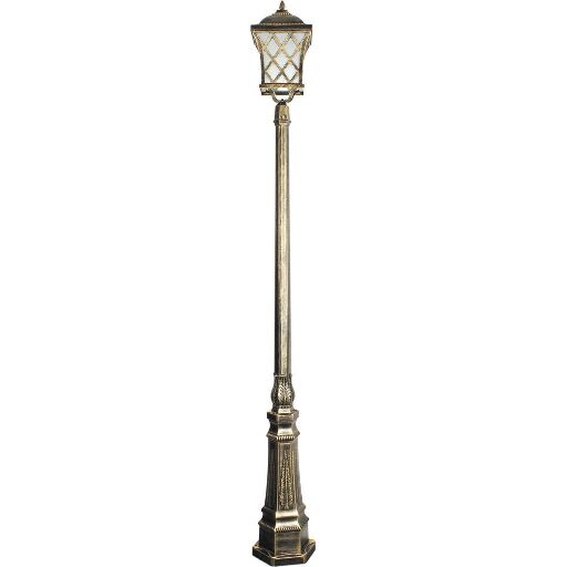 Светильник садово-парковый Feron PL4067 столб четырехгранный 60W E27 230V, черное золото 11445