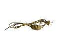 Сетевой шнур с диммером 230V 2м, золото, DM103-200W 23057
