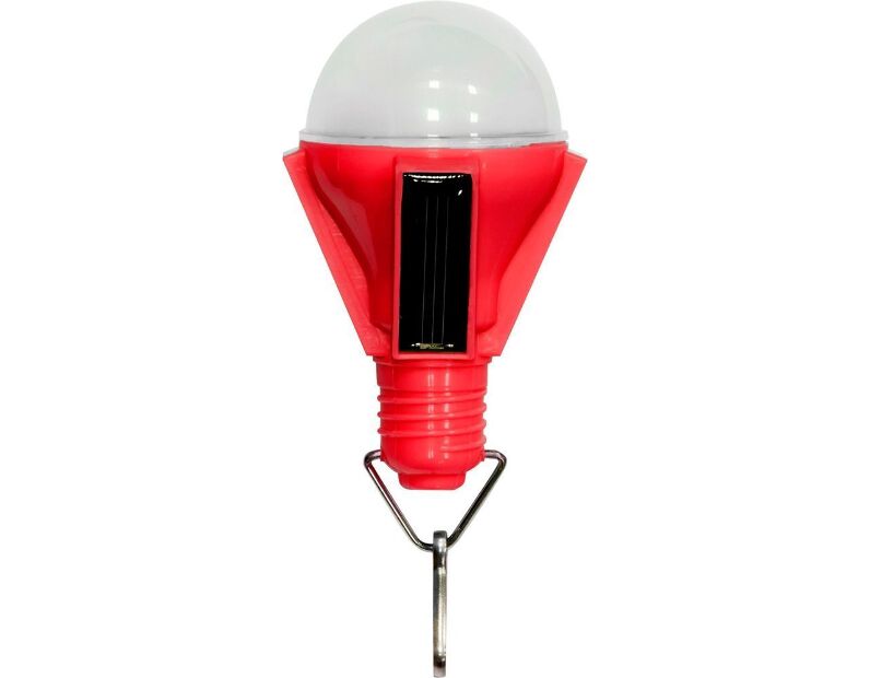 Светильник Feron на солнечной батарее "Лампочка" 4 LED красный D 68*155м PL262 06226