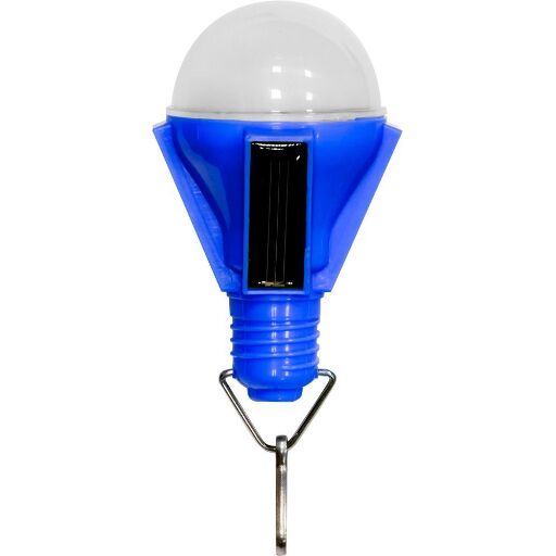 Светильник Feron на солнечной батарее "Лампочка" 4 LED синий D 68*155м PL262 06227