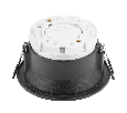Светильник потолочный встраиваемый, 15W 230V GX53, черный, круг, без лампы, DL512