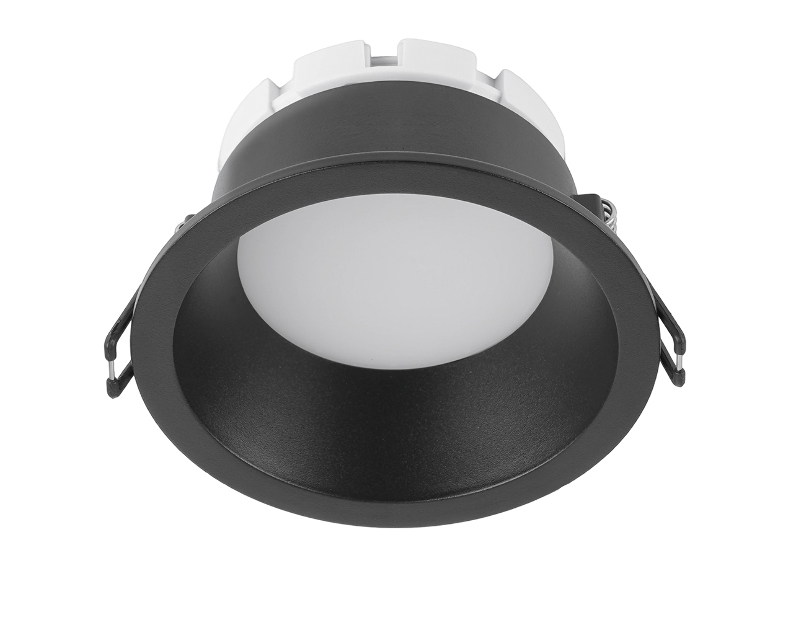 Светильник потолочный встраиваемый, 15W 230V GX53, черный, круг, без лампы, DL512