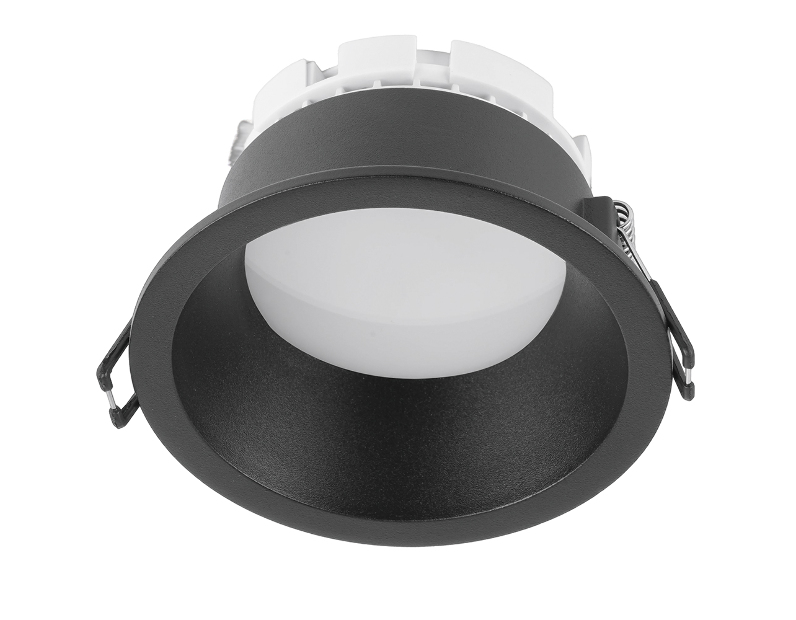 Светильник потолочный встраиваемый, 15W 230V GX53, черный, круг, без лампы, DL513